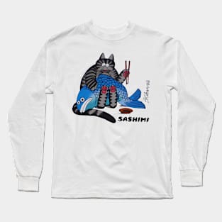 B Kliban Cat sashimi Long Sleeve T-Shirt